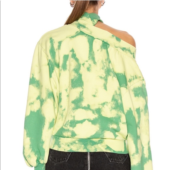 🎉HP🎉 Tie Dye Trashed Sweatshirt in Light Green - Picture 10 of 11